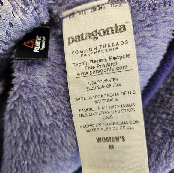 Patagonia Purple Snap Fleece Pullover Top Womens - Picture 5 of 7